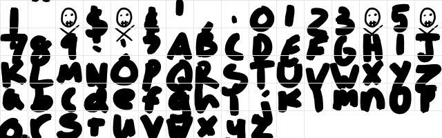 FT Fat Skeleton Regular  glyph index