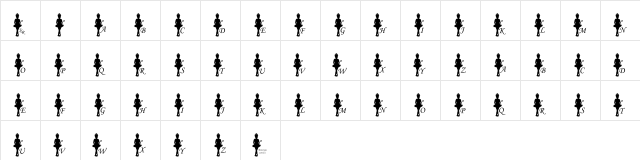 JLR Princessa Regular  glyph index