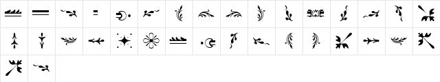 Fournier MT Regular  glyph index