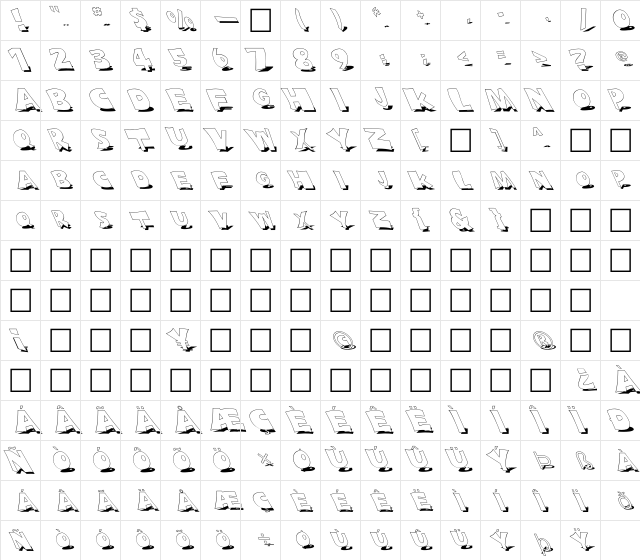 FZ JAZZY 10 SHADOW LEFTY Normal  glyph index