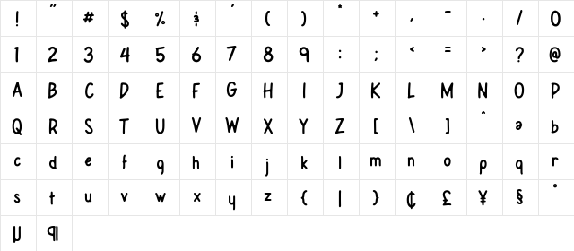 Leafy Plant Sans Free Regular  glyph index