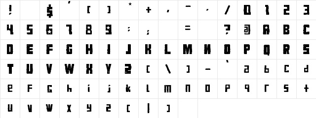 VKB KonQa Bold  glyph index