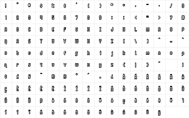 Handheld Raised Regular  glyph index