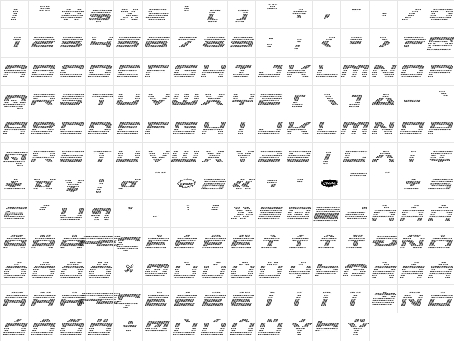 Pocket Ball Italic Italic  glyph index