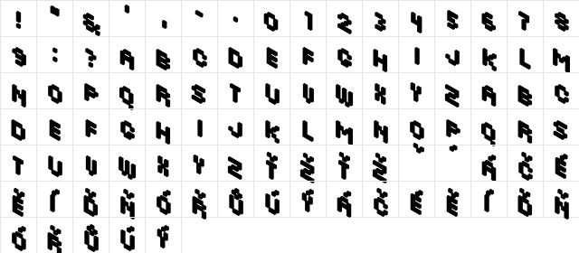 Khalijaka Black  glyph index