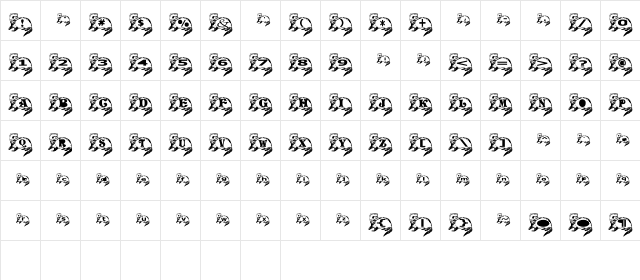 Ferret Side Normal  glyph index