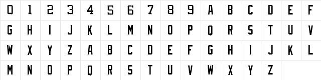 MLB Nationals Reverse Bevel Regular  glyph index