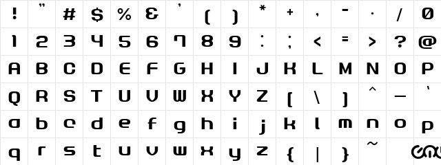 GauFontRoot Normal  glyph index