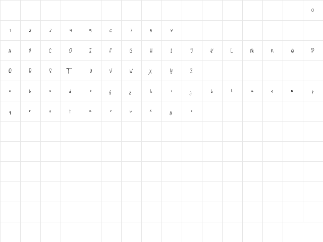 Fancy Epic Regular  glyph index