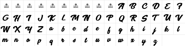 Breeze Personal Use Regular  glyph index