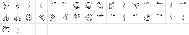 CiviliteTails Regular  glyph index