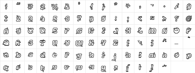 Accent Paper Clips Regular  glyph index