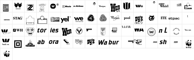 LogosCompany P20  glyph index