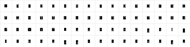 WLM Pixel Party Black Thin Regular  glyph index