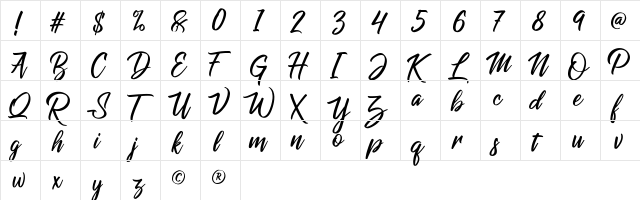 Raph Lanok Future Regular  glyph index