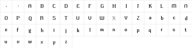 Elvira Regular  glyph index