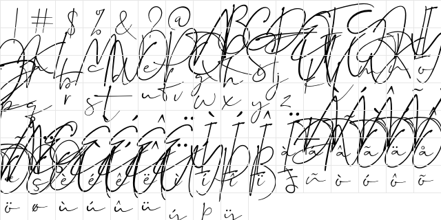 Dalmatins Regular  glyph index