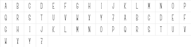 Ciao Regular  glyph index
