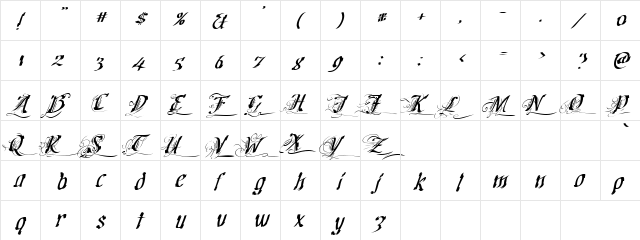 Funda Regular  glyph index
