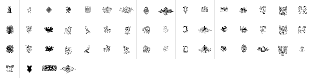 IntellectaHeraldics Regular  glyph index