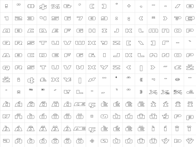 Iapetus Outline Regular  glyph index