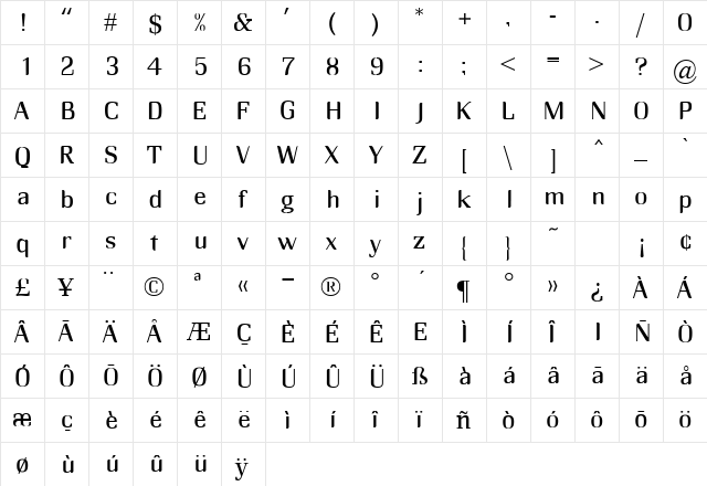 RM_midserif   glyph index