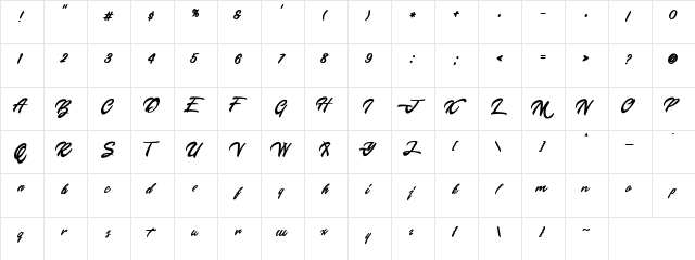 Happy New Year Regular  glyph index