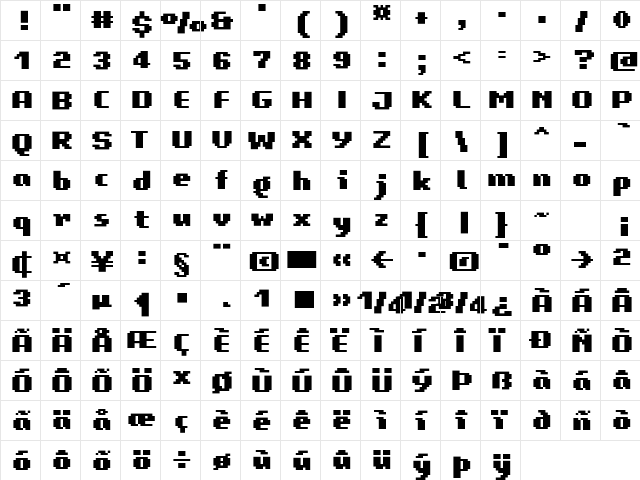 LomoCopy LT Std Butt Regular  glyph index