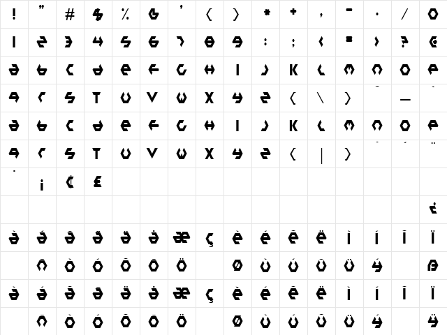 Plastic Bag Normal  glyph index
