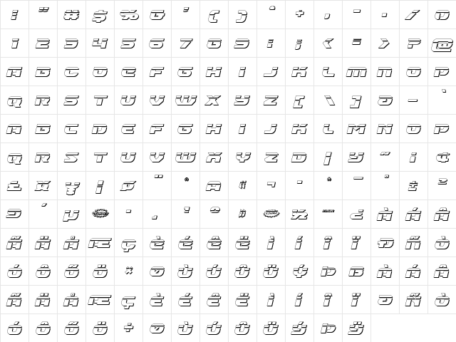 Annapolis Bullet Italic Italic  glyph index