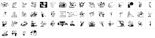 KartoonKutz4NF Regular  glyph index