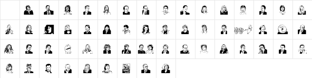 RosieO Regular  glyph index