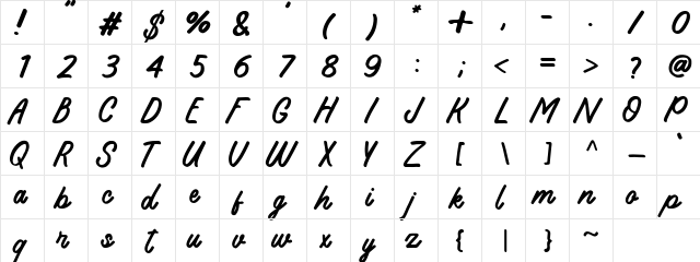 Koeltoerals Regular  glyph index