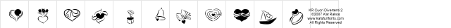 KR Cuori Divertenti 2 Regular  glyph index