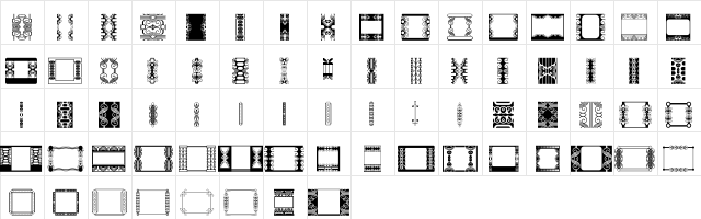 Ann's FriezeFrame One Regular  glyph index