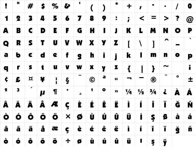 00388 Regular  glyph index