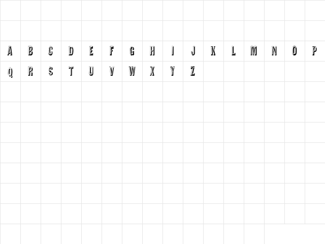 Arroyo 8 Regular  glyph index