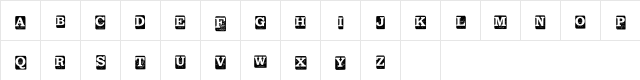 Block Letters _ Demo Regular  glyph index