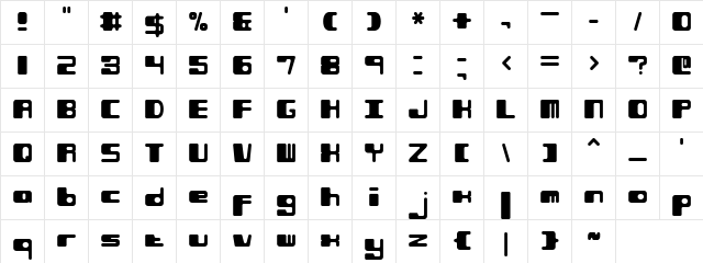 Phorfeit Regular (BRK) Regular  glyph index