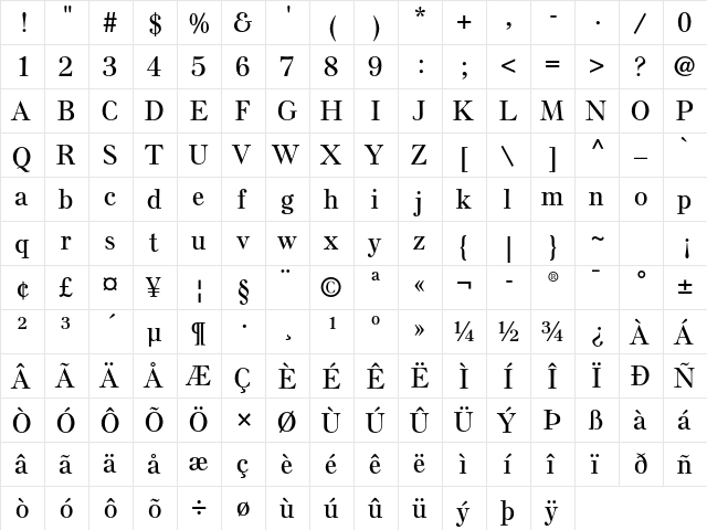 Else NPL Std Semibold  glyph index