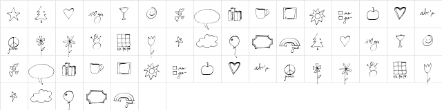 CK Ali Doodle Regular  glyph index