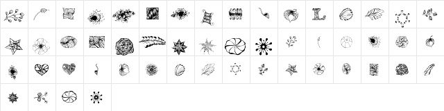 DigiStampsOne Regular  glyph index