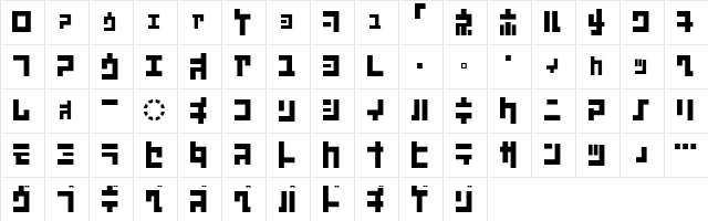 I2koukaku j  glyph index