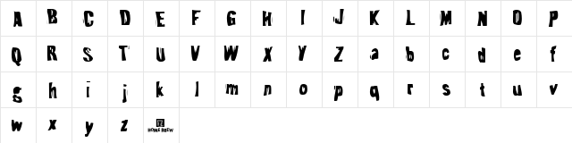 Iggypiggy Regular  glyph index