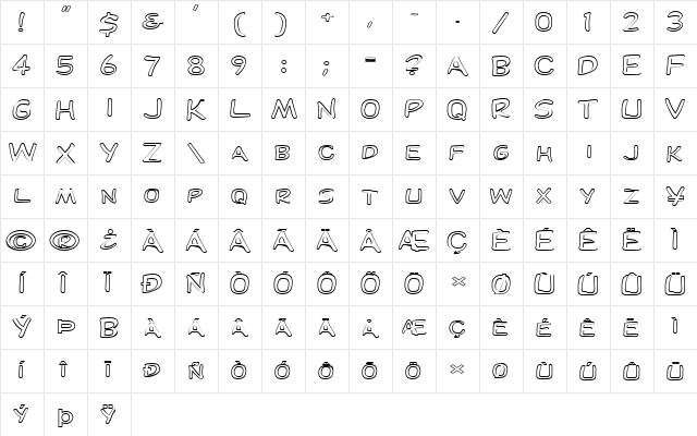 FZ BASIC 29 HOLLOW EX Normal  glyph index