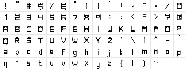 Gadang Regular  glyph index