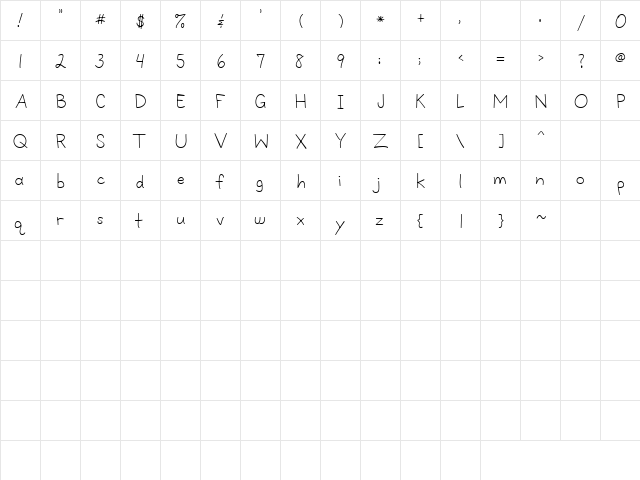 CK Simple Regular  glyph index