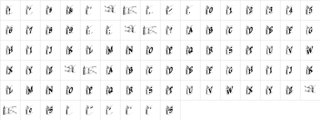 FC Ribbons Normal  glyph index
