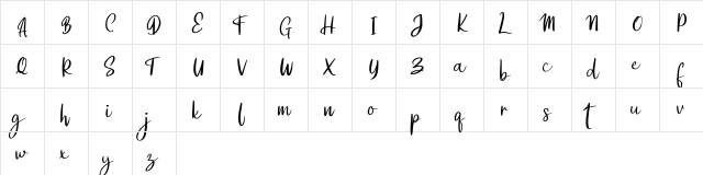 Catline FREE Regular  glyph index