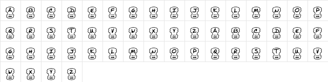 KR Chef Regular  glyph index